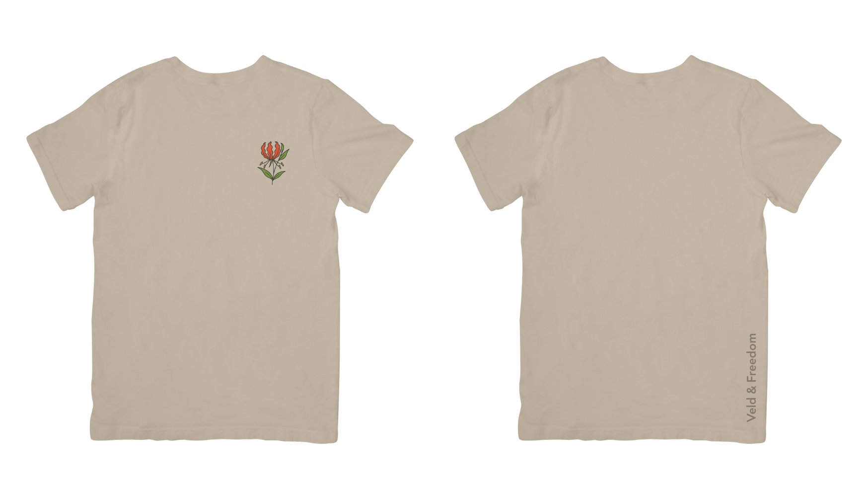 Flame Lily Tee — front and back